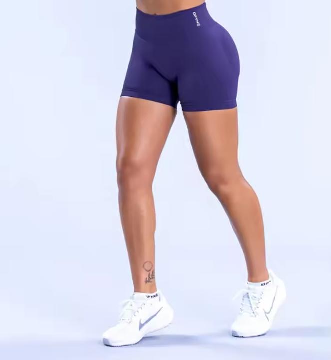 Impact Shorts with Logo Low Waist Seamless Yoga Shorts Scrunch Bum Gym Shorts Workout Biker Short Stretch Fitness Clothing