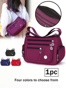 Women's Shoulder Bag Crossbody, Durable Multi-Pocket Purse, Casual Solid Color, Fashionable Messenger Bag, Perfect Gift for Women, Casual Trendy Purse