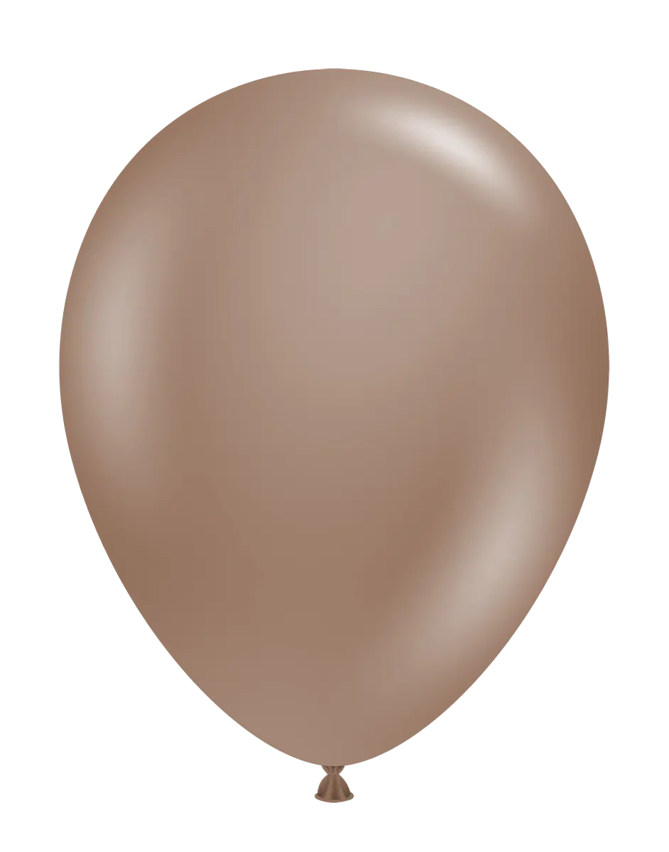 TUFTEX Designer Cocoa Balloon - 5 in, Biodegradable, No See Through, Festive Balloon Party Supplies