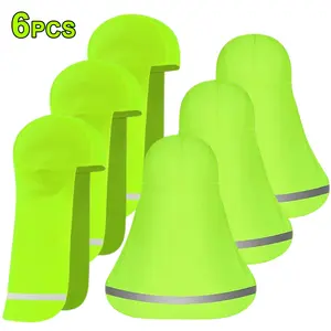 6 Pack Hard Hat Neck Shade with Reflective Strip Cooling Sun Skull Cap Quick Dry Neck Protector for Outdoor Work Fishing Riding