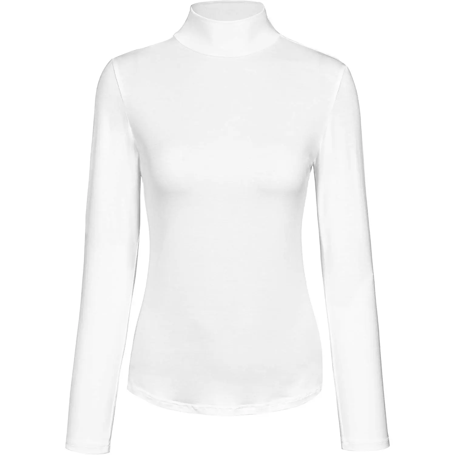 Kindcall Womens Slim Fitted Mock Turtleneck Tops Long Sleeve Lightweight Base Layer Shirts Basic Breathable