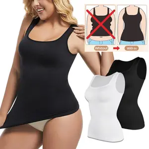 Tank Tops for Women Fashion Square Neck Tank Tops Tummy Control Body Shaper Camisole  Body Shaper Camis Plus Size