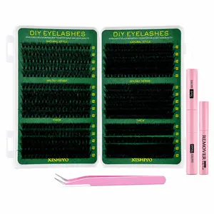 DIY Eyelashes 600 Pieces  30D-100D Natural Fluffy D-shaped Curly Eyelash Clusters 10-16mm Waterproof Fairy Style False Eyelashes Set for Customizable Looks book