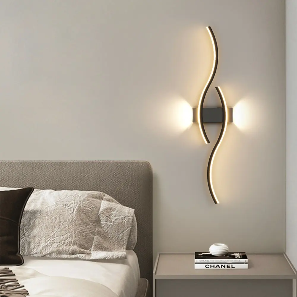 Modern LED Wall Light with Spotlights, Hardwired Model, 60cm Short Length Version. Perfect For Corridors, Hallways, Staircases, Bedside Areas, or Compact Indoor Light Fixtures. Home Lighting, Led Ambient Lighting, LED Wall Sconces