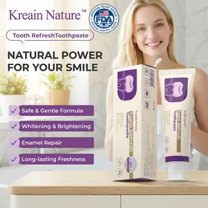 Kreain Nature Tooth Refresh-100g Toothpaste for Fresh Breath Prevent Tooth Loss with Natural Ingredients Gentle Care for Tooth Sensitivity Toothache Care for Dental Health summervibes Daily Cleansing