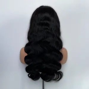 5x5 SDD HD LACE BODY WAVE Natural Black Color Glueless Raw Vietnamese Hair Wig Super Double Drawn 200% Density Human Hair Wig