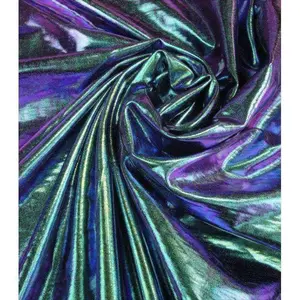Holographic Oil Slick Poly Spandex Stretch Fabric by-the-yard