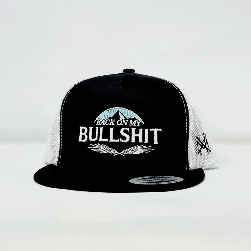 Funny Back on My Bullshit Hat, Unisex Embroidered Trucker Cap