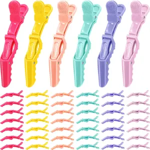 50 Pcs Alligator Hair Clips Wide Teeth Double Hinged Professional Salon Hair Clips for Styling Sectioning Coloring Crocodile Clips Skin Care Clips for Women Girls Hair Styling Accessories
