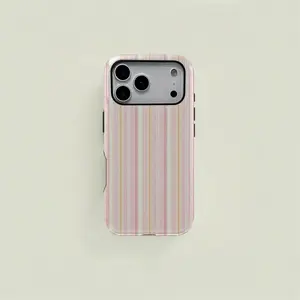 Striped Wallpaper Pattern Phone Case Cover, Durable Two-In-One Protection, Fits iPhone 17 Promax 16 Plus 15 14 13 12 11 Pro, Samsung Galaxy S26 Ultra S25 S24 S23 Series