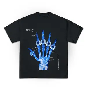 Kobe Bryant Broken Not Beaten X Ray Rings Blue Vintage Bootleg Graphic T Shirt Streetwear BLUE