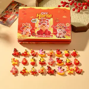 Crazy Zootopia Little Horse New Year Doll Zodiac Blind Box Keychain Small Pendant Hot Selling Exquisite Gift Children's Small Gift Mascot Horse Year Small Animal Red Pony