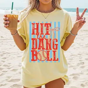 Hit the Dang Ball - Baseball Lover, Sports Mom Tee, Baseball Game Trendy Baseball T-Shirt