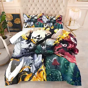 "Hollow Knight" Comforter Set,Soft Bedding Sets,Including 1 Quilt and 1 or 2 Pillowcases Without Pillows,Suitable as Fashionable Bedding Set for Family or Friends,Soft and Warm Bedroom Decoration for Gaming Enthusiasts