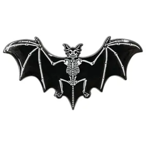 Skelli Bat Glow Enamel Pin