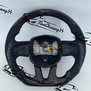 Forged Carbon Fiber Steering Wheel Fit for Dodge Challenger Hellcat Charger Durango SRT 2015+