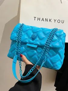 2026 New Small Charming Chain Bag, Solid Color Rhombus Eagle Head Women's Bag, Large Capacity Fashion Versatile Crossbody Shoulder Bag