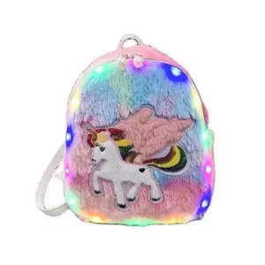Unicorn Plush With LED Lights On And Off Switch Backpack for Kids, Teenagers, Adults for Birthday, Christmas, Back to School