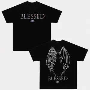 Max Holloway Blessed Wings T-Shirt UFC Max Holloway Tee Ultimate Fighting Championship Graphic Tee for UFC & Sports Fans Short Sleeve Crew Neck Retro Soft Cotton MMA Shirt Perfect Gift for UFC Fans MMA Fans American Made Fightwear