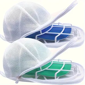 Mesh Cap Cleaning Set - Home Laundry Accessory with Laundry Bag, Drying Rack and Durable Dust-Protective Hat Basket for Gentle Effective Baseball Cap Care, Home Supplies Accessories