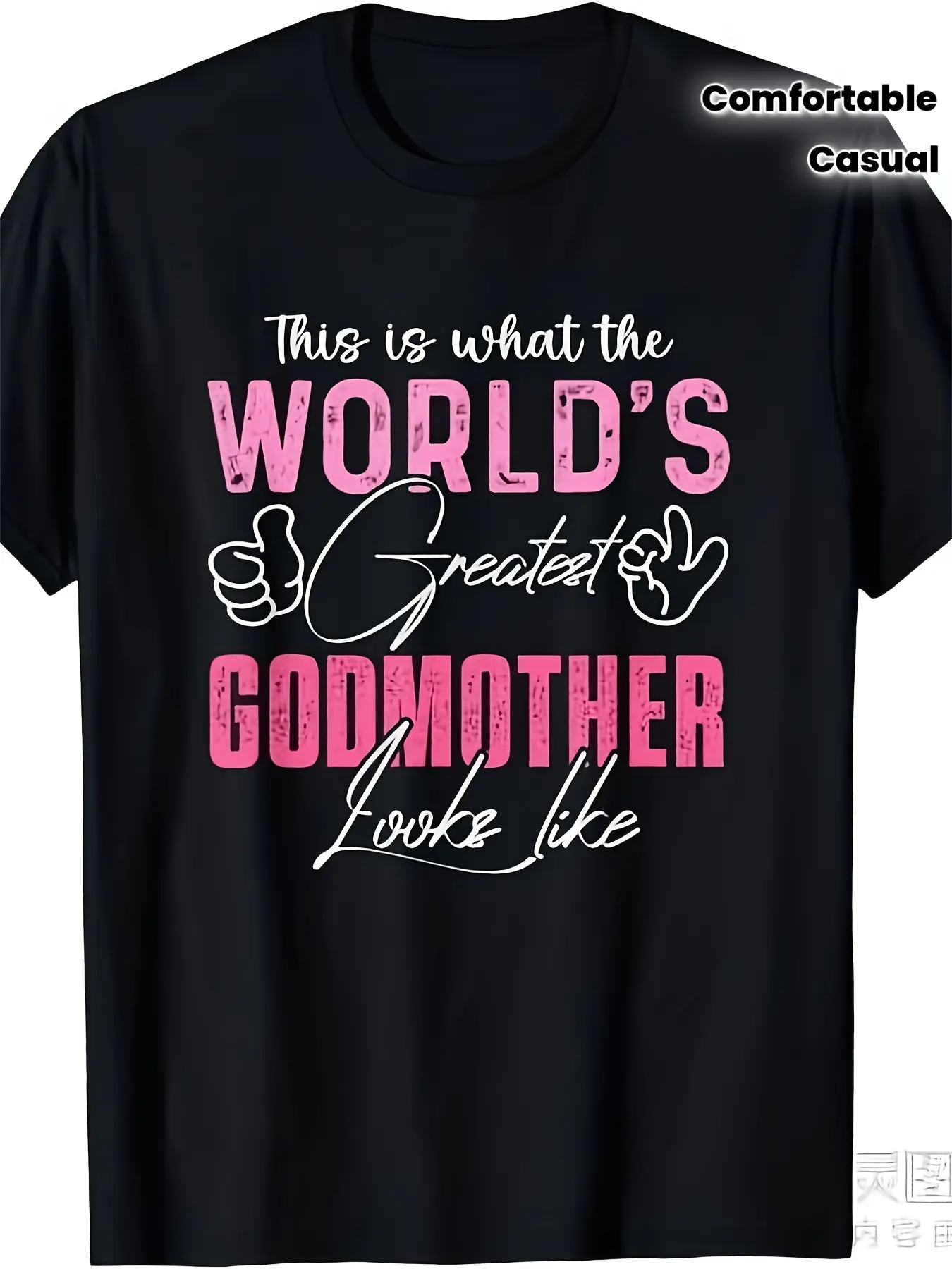 This Is What The World'S Greatest Godmother Looks unisex soft cotton short sleeve t shirt, vintage graphic casual tee for men women teens, perfect birthday holiday gift for camping travel gym daily street  wear