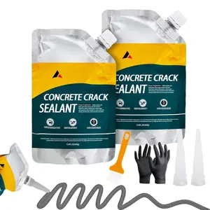 Concrete Crack Filler, High Elasticity Cement Crack Repair Sealant, Self-Leveling  Caulking Glue for Driveways, Walkways, Patios, Outdoor Concrete Joint Repair-2 PCS
