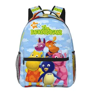 Fashion The backyardigans Backpack Large Capacity Backyardigans Daily Commuter Bag for Outdoor Hiking Business, Cartoon Casual The backyardigans merch Laptop Daypack for Women Men & Gift Giving
