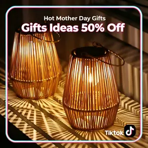 Solar Garden Lights, Handwoven Rattan Solar Lantern, Special Design Outdoor Solar Garden Lights, Waterproof Solar Lights Suitable for Patio, Yard, Porch, Pathway, Decorative Lighting