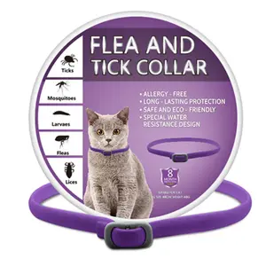 Natural Eco-Friendly Pet Flea Collar, Waterproof Tick and Lice Prevention for Dogs Cats, Adjustable Safe Protection for All Breeds and Sizes