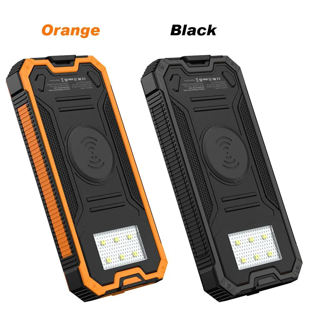 2-USB Ports Solar Power Bank, Wireless Solar Portable Charger for iPhone  Huawei Phone, Wireless Solar Phone Charger with LED Light Flashlight,  Smartphone Chargeable Accessories, Travel Gadgets - TikTok Shop