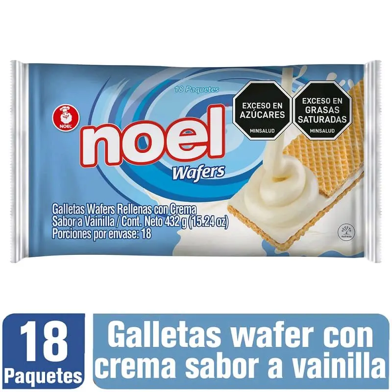 Galletas Wafer Noel Vainilla Pack x 18