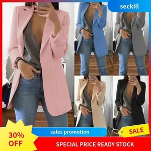 European and American women blazer fashion casual suit slim fit oversized cardigan women's suit coat ladies jacket blazer88 Polyester Long Sleeve