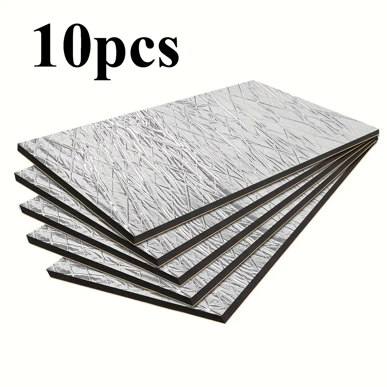 Car sound insulation pad, - fireproof foam, with aluminum plating on the surface, used for noise reduction, shock absorption and heat insulation - suitable for cars, etc., can control vibration