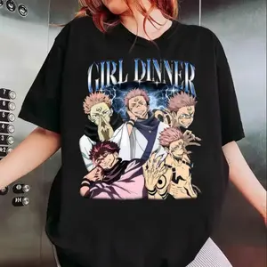 Sukuna Jujutsu Kaisen T Shirt, Anime Shirt, Sukuna Shirt, Girl Dinner Tee, Otaku Character Tee, Unisex Short Sleeve Tee