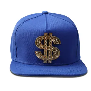 2026Baseball cap with exaggerated dollar sign alloy emblem, hip-hop street culture accessory