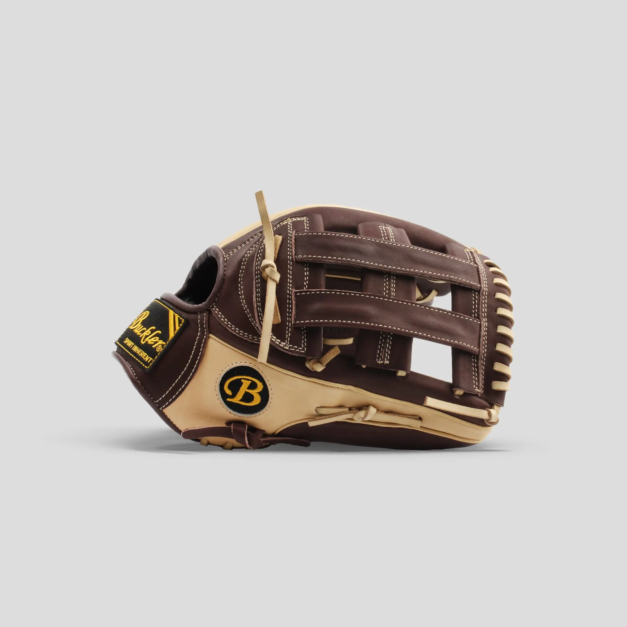Phalanx 12.75" Baseball Dark Brown/Camel Outfielder Glove Dual Welting