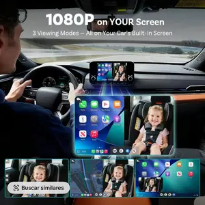 OTTOCAST Baby Car Camera &Wireless CarPlay Adapter,1080P HD Rear Seat Monitor Display on Car Screen,150°Wide Angle No-Glow Night View, Safety for Kids & Infants