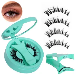 Reusable Glueless Magnetic Eyelash Set, Easy-To-Use Lash Extension Tool with Magnetic Tweezers, Dense False Eyelash Extensions, Solid Form, Magnetic Eyelash Kit