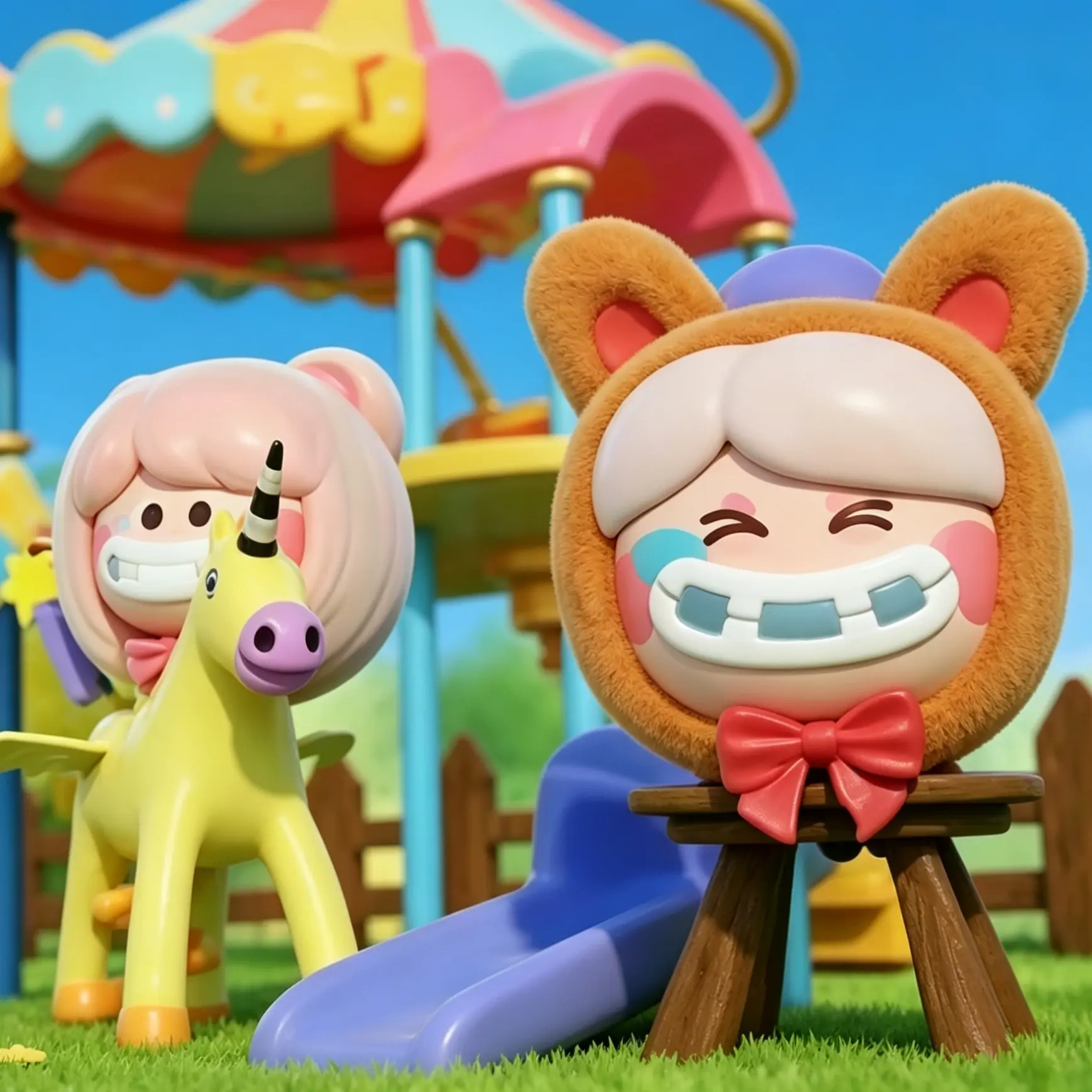Collectible Good Kindergarten-Themed Mini Blind Bag Plush Toy Keychain - 1 Box Random Surprise Blind Pack with Unique Design for Series Fans, Ideal for Displays