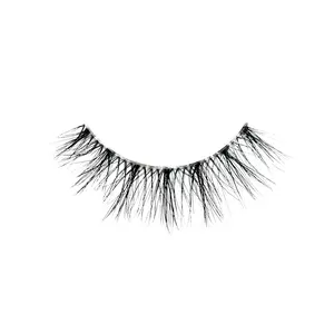House of Lashes Emiko False Lashes Anime Doll Eye Natural Makeup Eyelash Extension Look, featuring a clear band and natural volume with Wispy Delicate Spiky Fibers