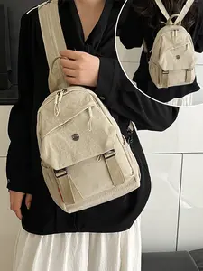 Japanese Style Minimalist Large Capacity Backpack for Girls, Stylish Unisex Shoulder Bag, Trendy Single Strap Crossbody Bag, Perfect for Daily Use