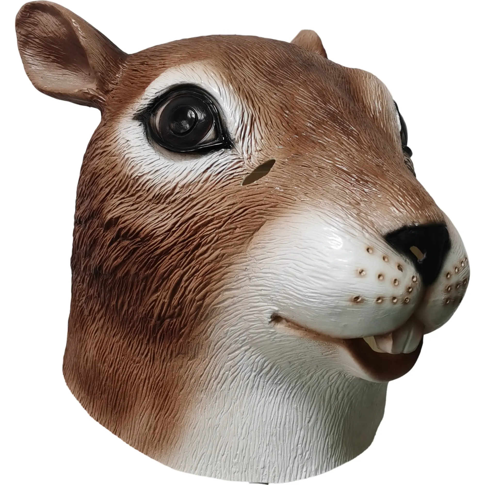 Squirrel Headgear Animal Cosplay Squirrel Latex Hood Mask, Halloween Cosplay Costume Mask Props, Adult