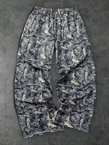 Men's Fashion Street Y2K Style All-Over Camouflage Printing Sweatpants, Casual Street Sweatpants, A Must-Have Item, Suitable For Everyday Street Cool Clothes,For Friends, Husband, Boyfriend Gifts, Camouflage Sports Pants
