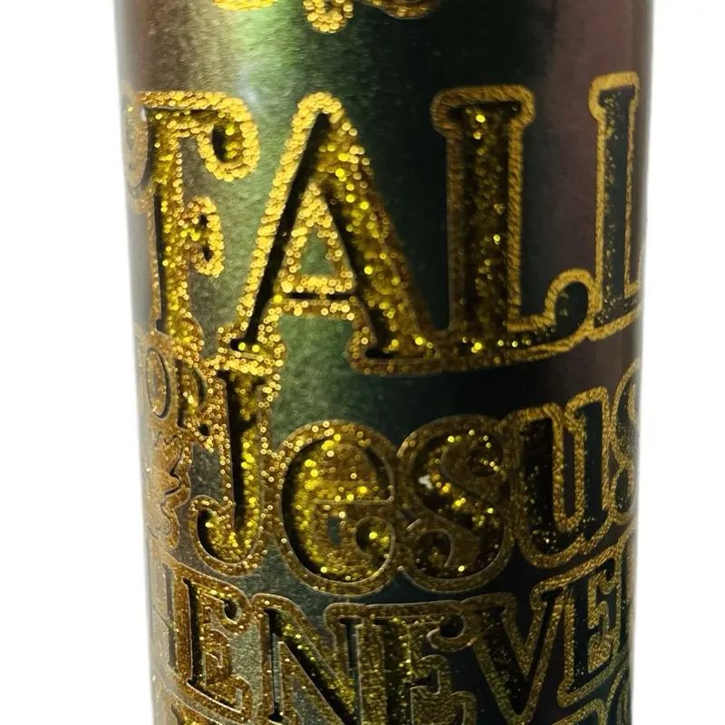 Emerald/Gold Snow Globe Timbler