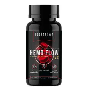 Leviathan Nutrition Hemo Flow (60 Capsules)| Blood Pressure & Heart Health Supplement- Hematocrit, and Blood Viscosity Supplement with Vitamin C & Black Pepper Extract
