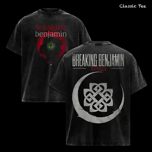 Breaking Benjamin Shirt – Vintage Washed Oversized Graphic T-Shirt, Awaken Album Inspired Dark Rock Artwork, Alternative Metal Band Streetwear, Heavy Cotton Washed Tee, Casual Unisex Men Women Top, Concert Outfit Style, Gift for Rock Fans