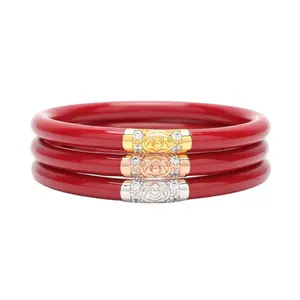BudhaGirl | Three Kings All Weather Bangles - Red
