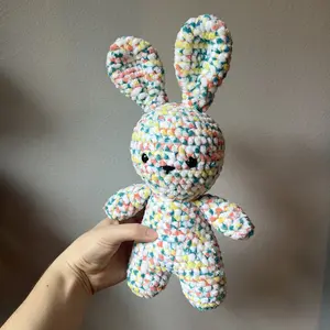 Handmade crochet bunny rabbit - multicolor