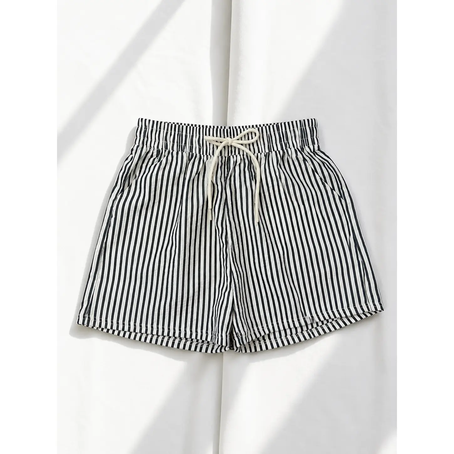 Resort Time Stripe Linen Shorts