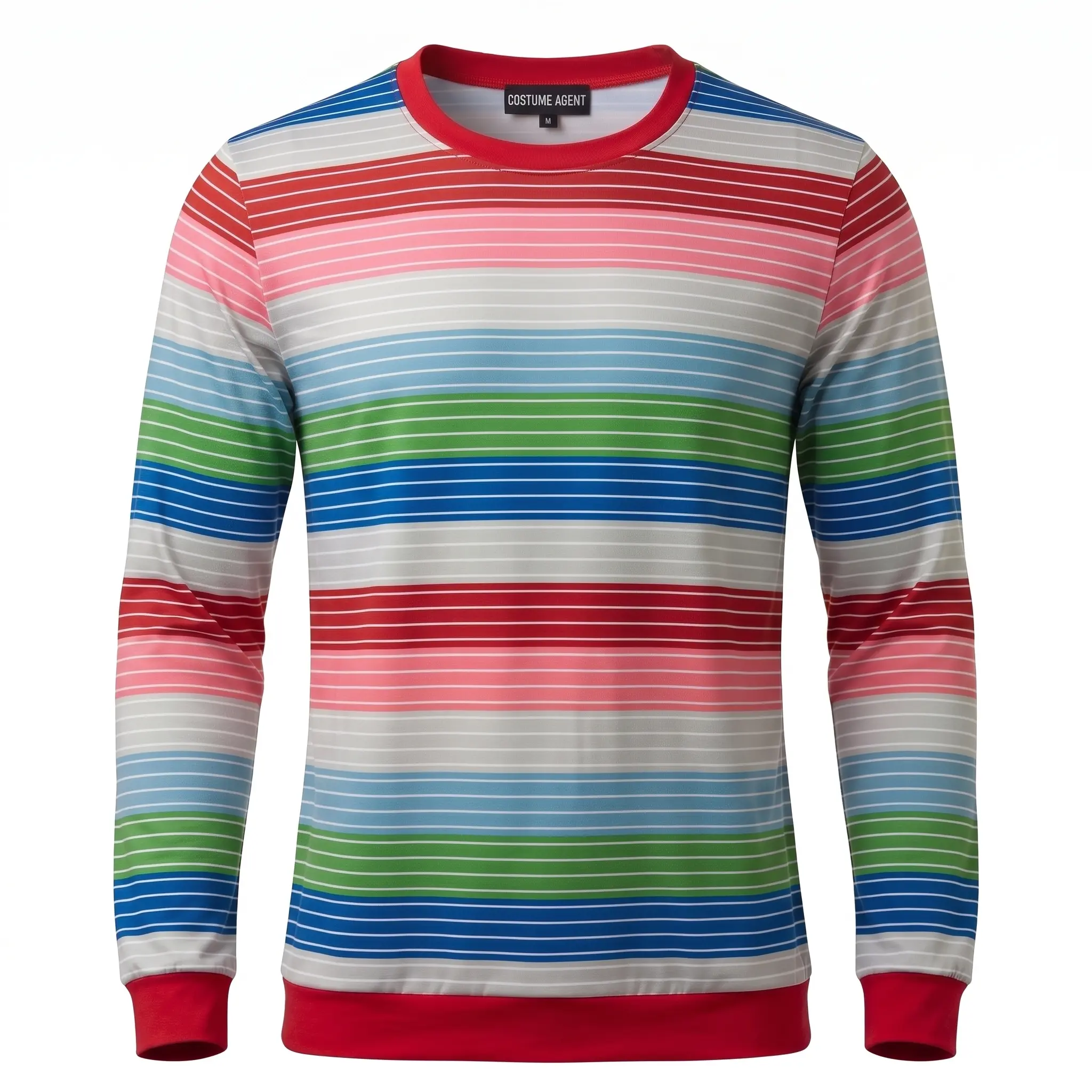 Scary Doll Adult Halloween Costume Shirt Striped Top Unisex Costume Shirt